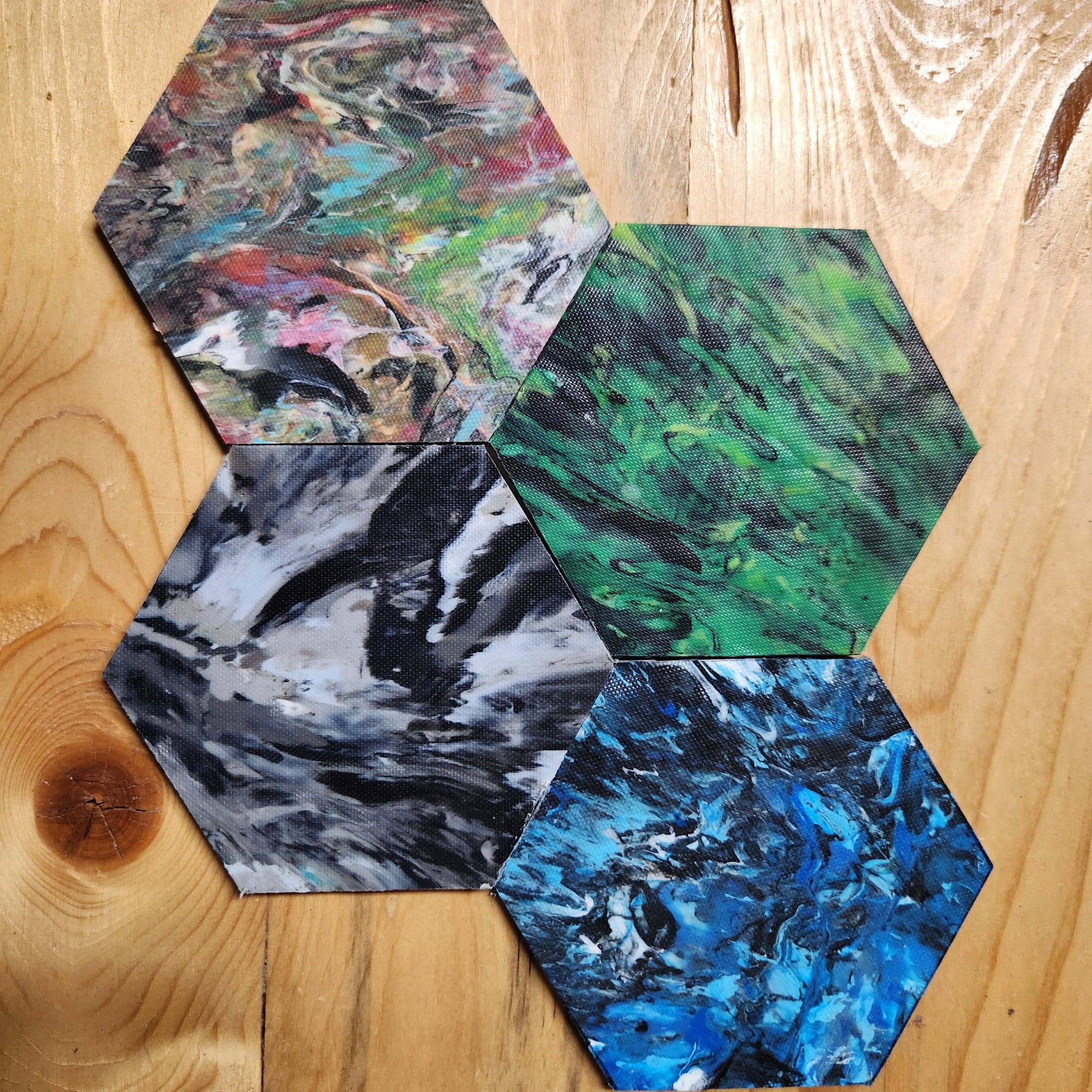 Atlas Games - Wholesale Coasters - Recycled Plastic Hex Coasters (Set of 4)1