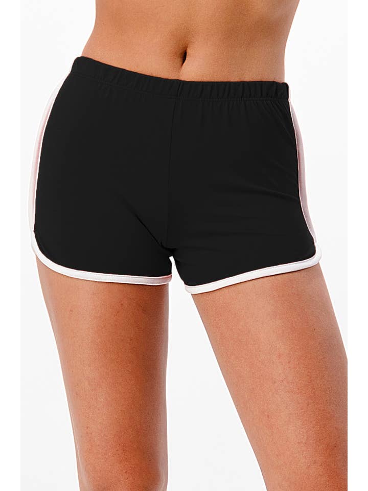 Lime All the Time - Wholesale Shorts - Women's - Solid Colored Shorts with White In-Seam Piping