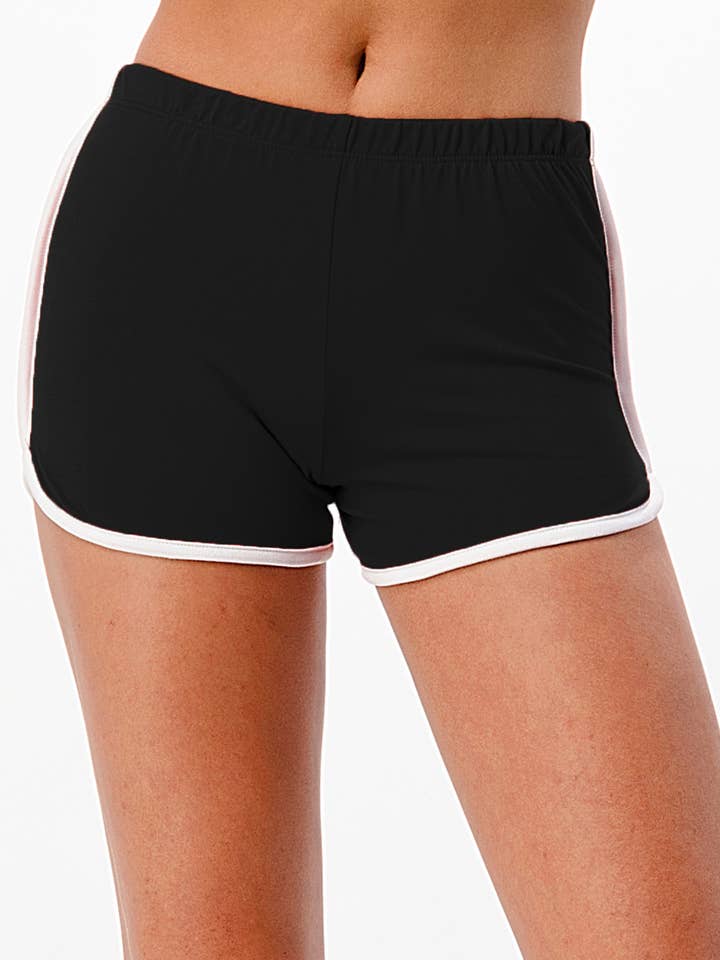 Lime All the Time - Wholesale Shorts - Women's - Solid Colored Shorts with White In-Seam Piping