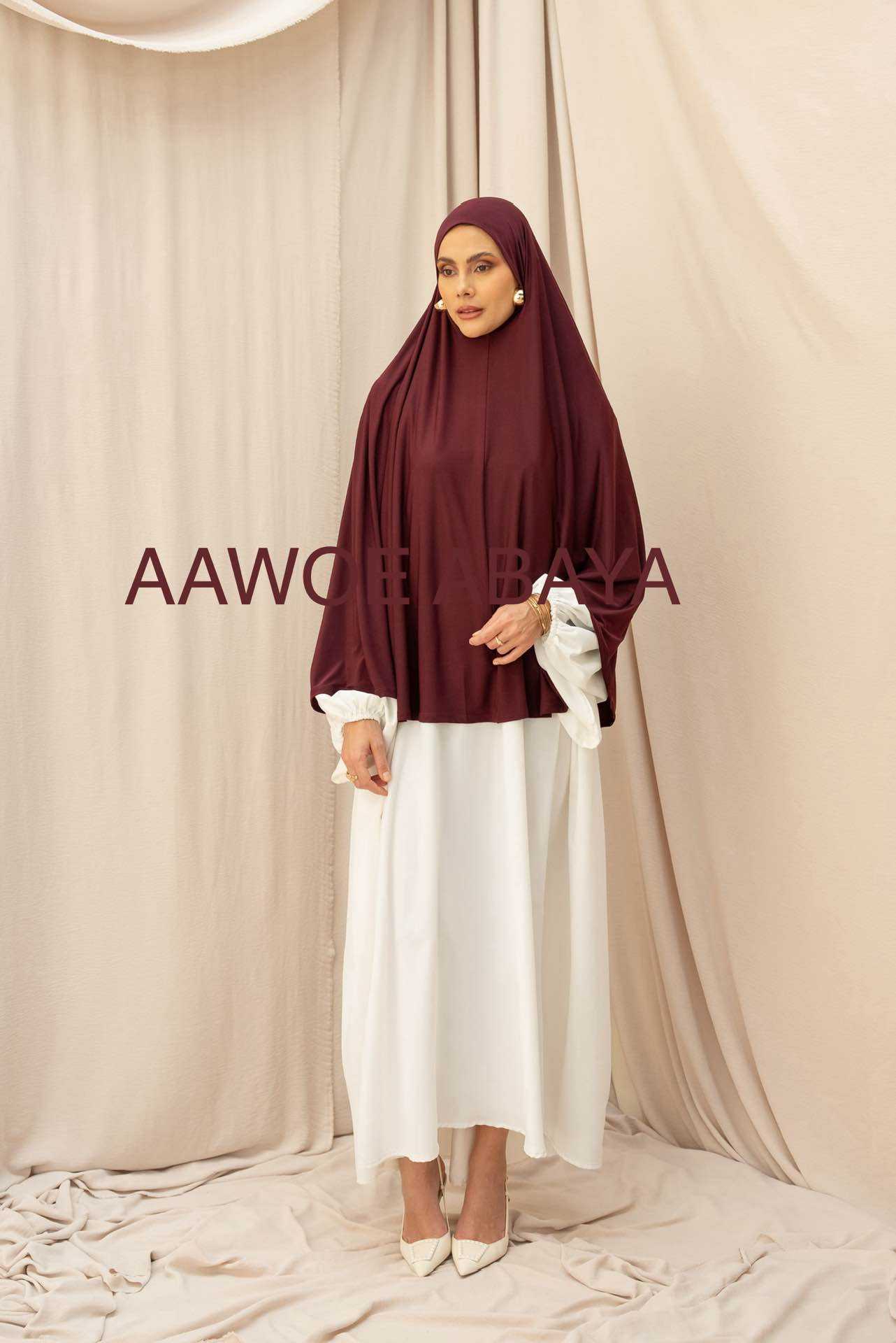 Aawoe Abaya - Wholesale Hijab - Dames - Elegante khimar met lange mouwen - 2418-KH1