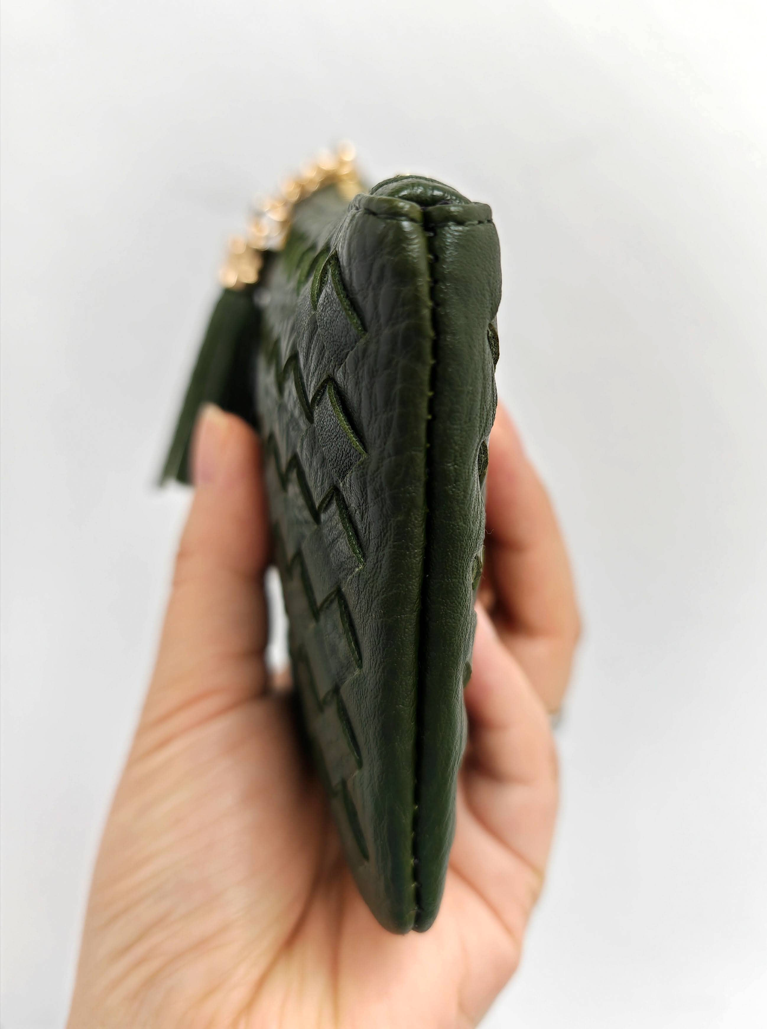 Superbia – Engroshandel Møntpung - Dame – Blød håndlavet vævet kvast nøglering lynlås kortholder mønt14