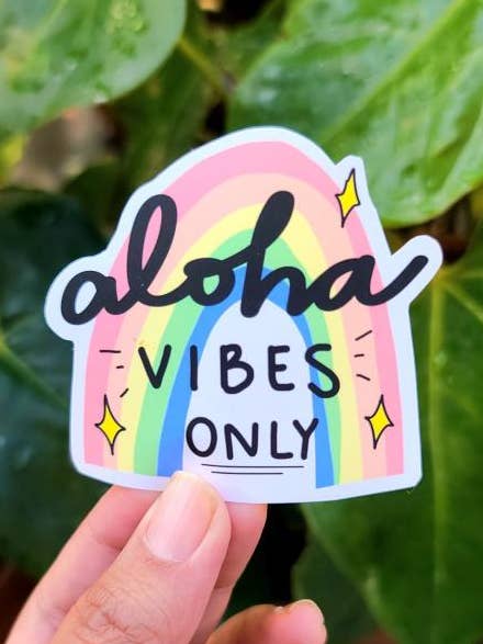 Adesivo Aloha vibes per la vendita all'ingrosso da parte di Nan's Desk LLC