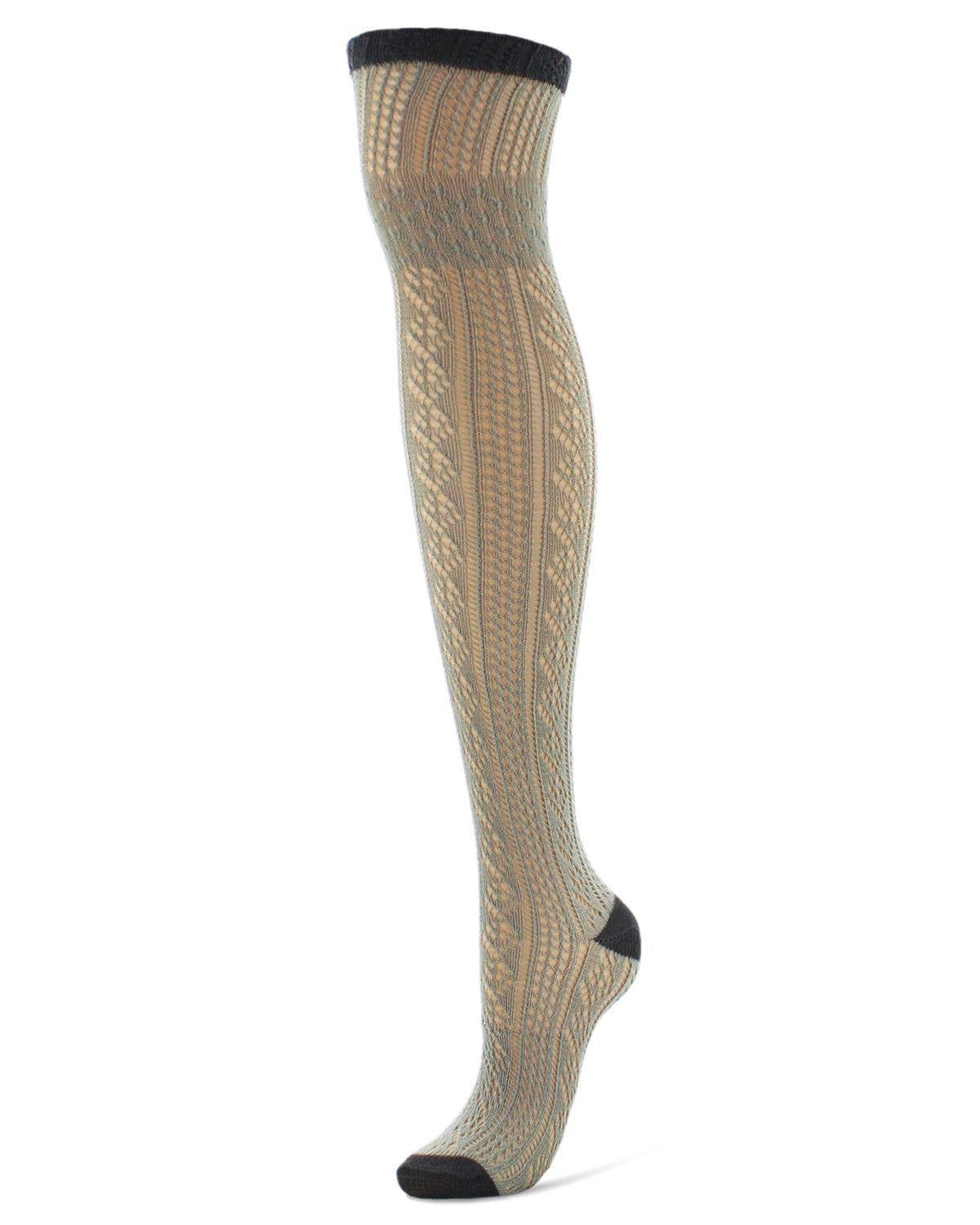 Infinity Classics International Inc. - Wholesale Socks - Women's - MeMoi Lace Top Open Knit Over The Knee Spring Socks2