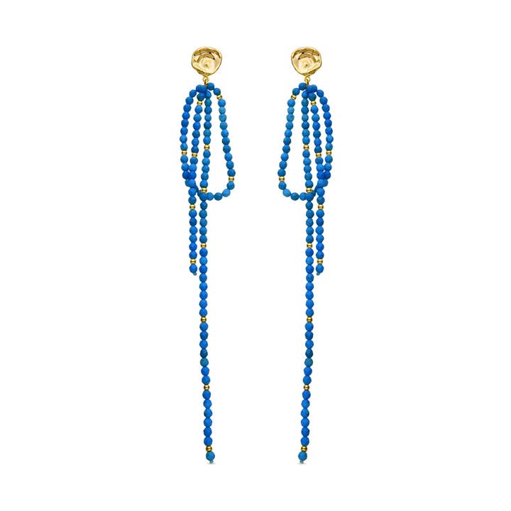 Pendentes de Turquesa acabados em ouro amarelo de 18k - Fawya por atacado de Luxenter