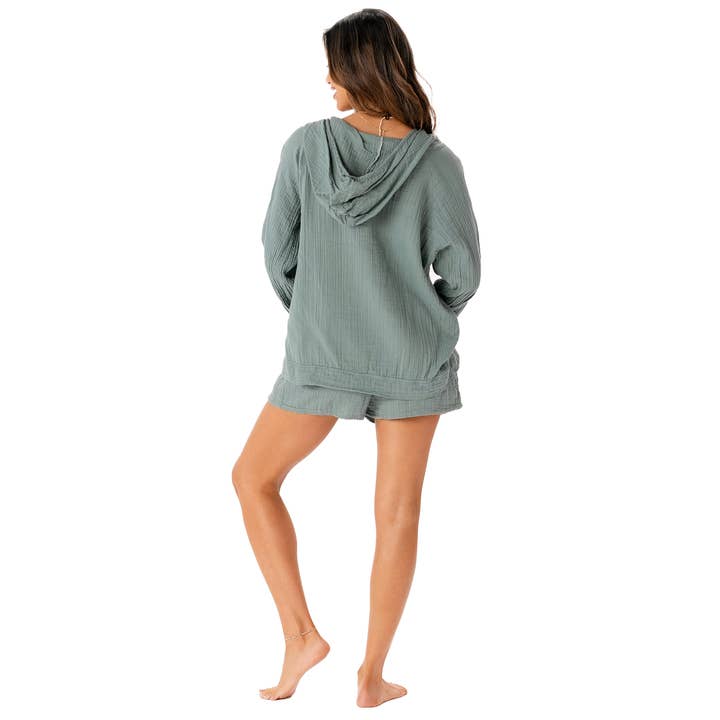 Lotus and Luna - Wholesale Hoodie - Women's - Sage Baja Pullover Hoodie