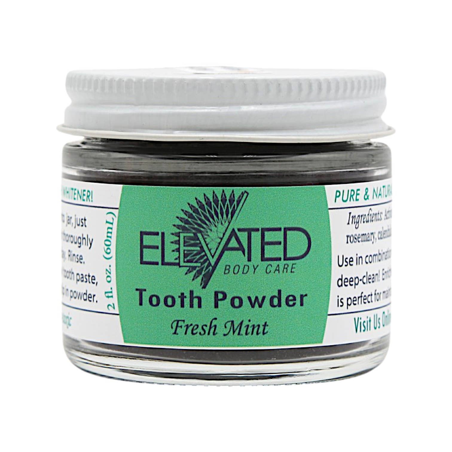Taylor's Naturals – wholesale Toothpaste – ELEVATED - Charcoal TOOTH Powder - Plastic FREE Glass Jar0