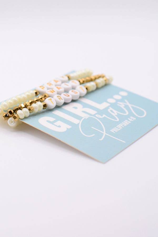 Two and Crew - Faith Based Jewelry & Gifts - Wholesale Beaded Bracelet - Pray Wait Trust Bracelet – Christian Scripture, Faith quote7