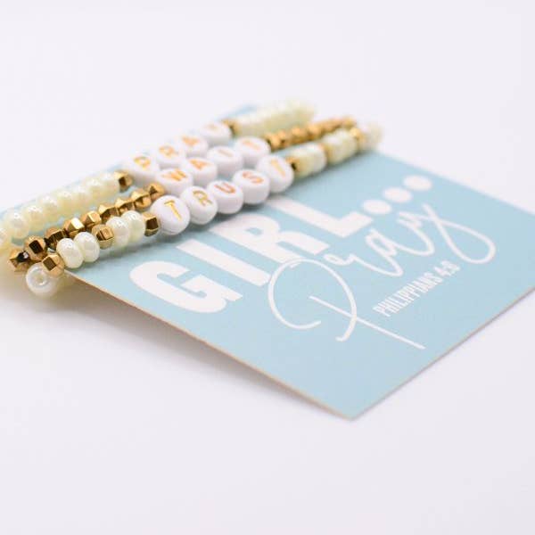 Two and Crew - Faith Based Jewelry & Gifts - Wholesale Beaded Bracelet - Pray Wait Trust Bracelet – Christian Scripture, Faith quote7