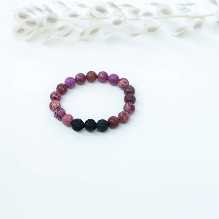 Bracelet et huile d'aromathérapie pour enfants - VIOLET pour la vente par Drops of Gratitude
