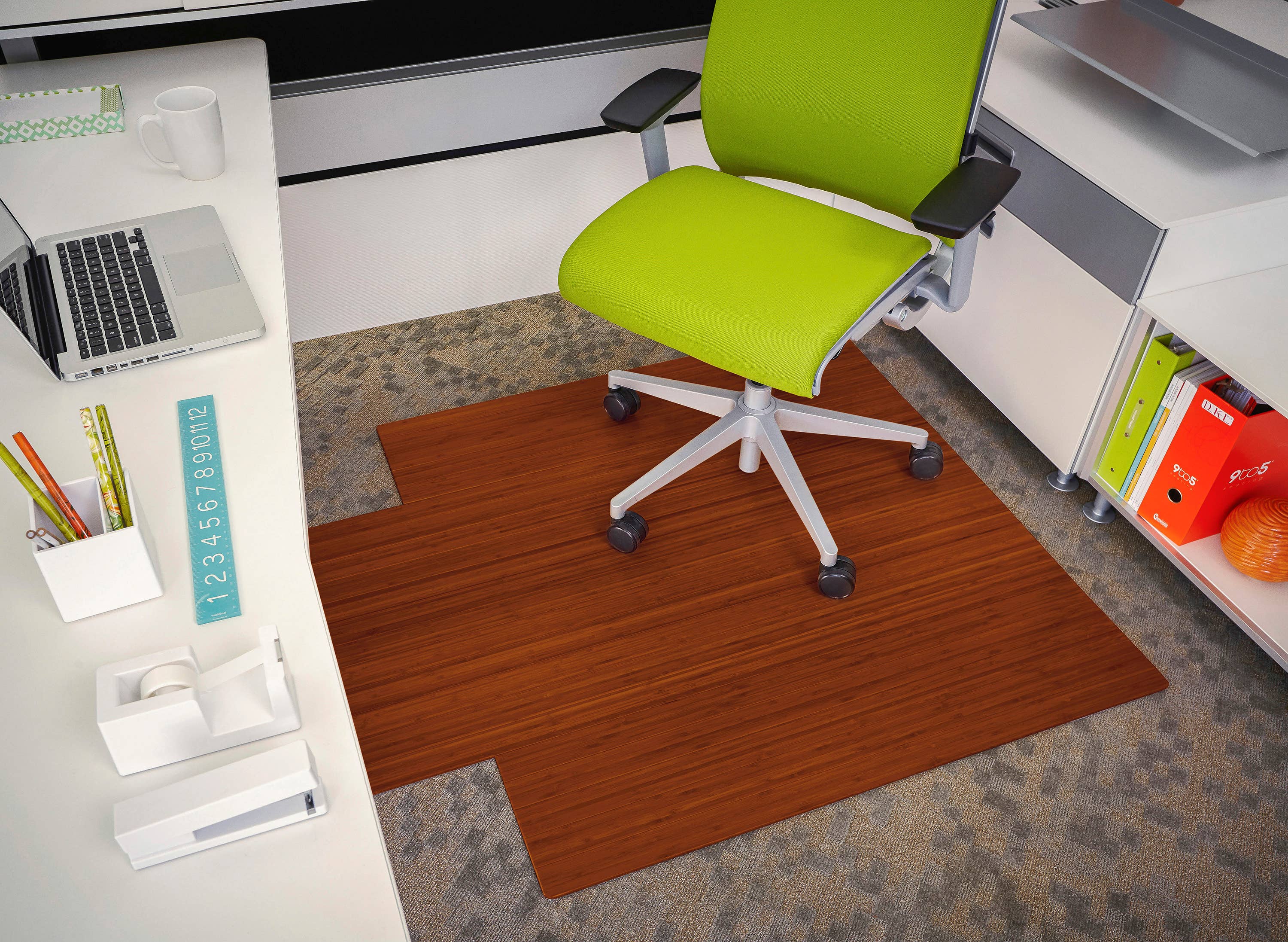 Anji Mountain - Wholesale Floor Mat - 44" x 52" Standard Bamboo Chair Mat with lip6