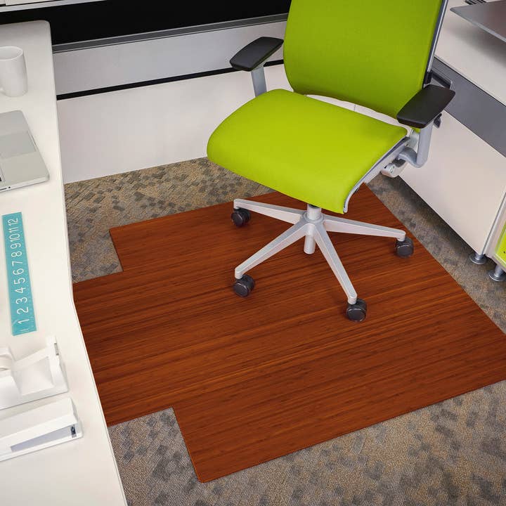 Anji Mountain - Wholesale Floor Mat - 44" x 52" Standard Bamboo Chair Mat with lip6