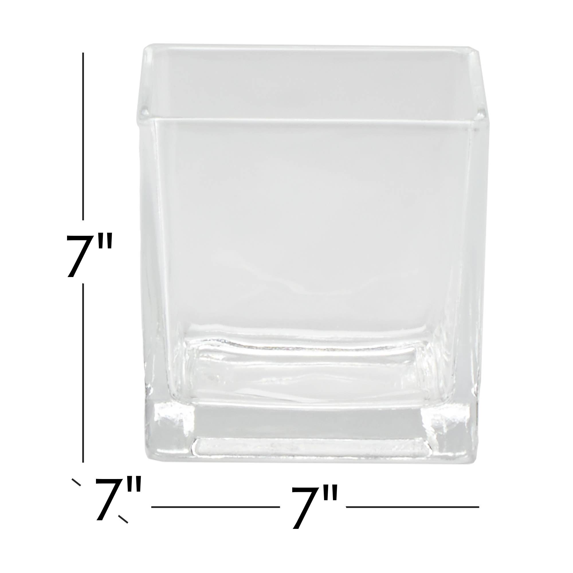 Portofino International Trading, USA - Wholesale Vase - Glass Square Cube Vase 7"1