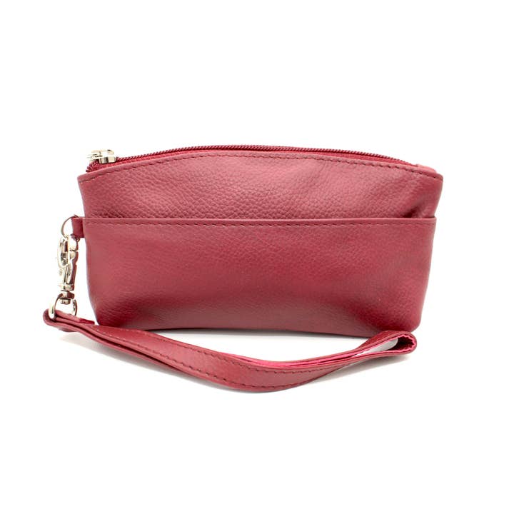 ASHLIN® | DAMEN MAKEUP WRISTLET | KIESELIGES RINDSLEDER für den Großhandel von Ashlin Leather Boutique