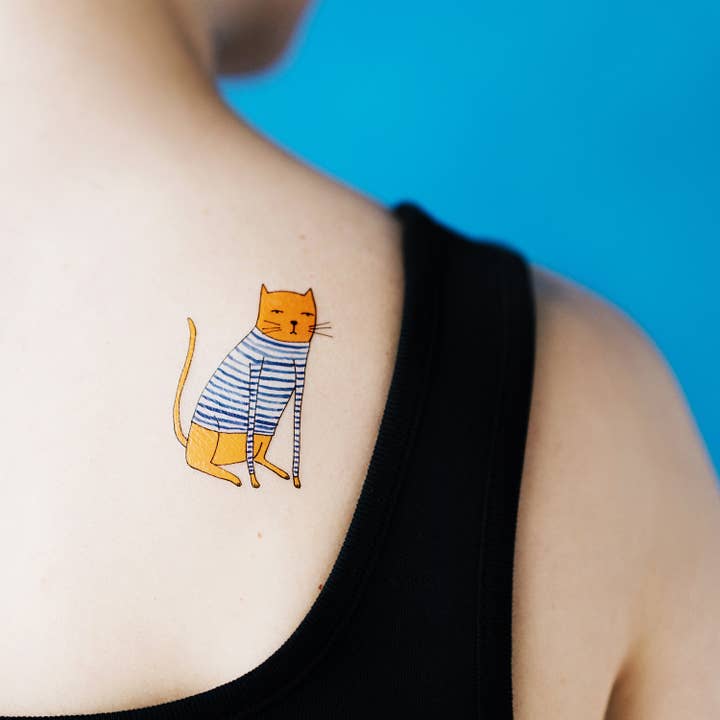 Tattly - Wholesale Temporary Tattoo - Sweater Cat Tattoo Pair