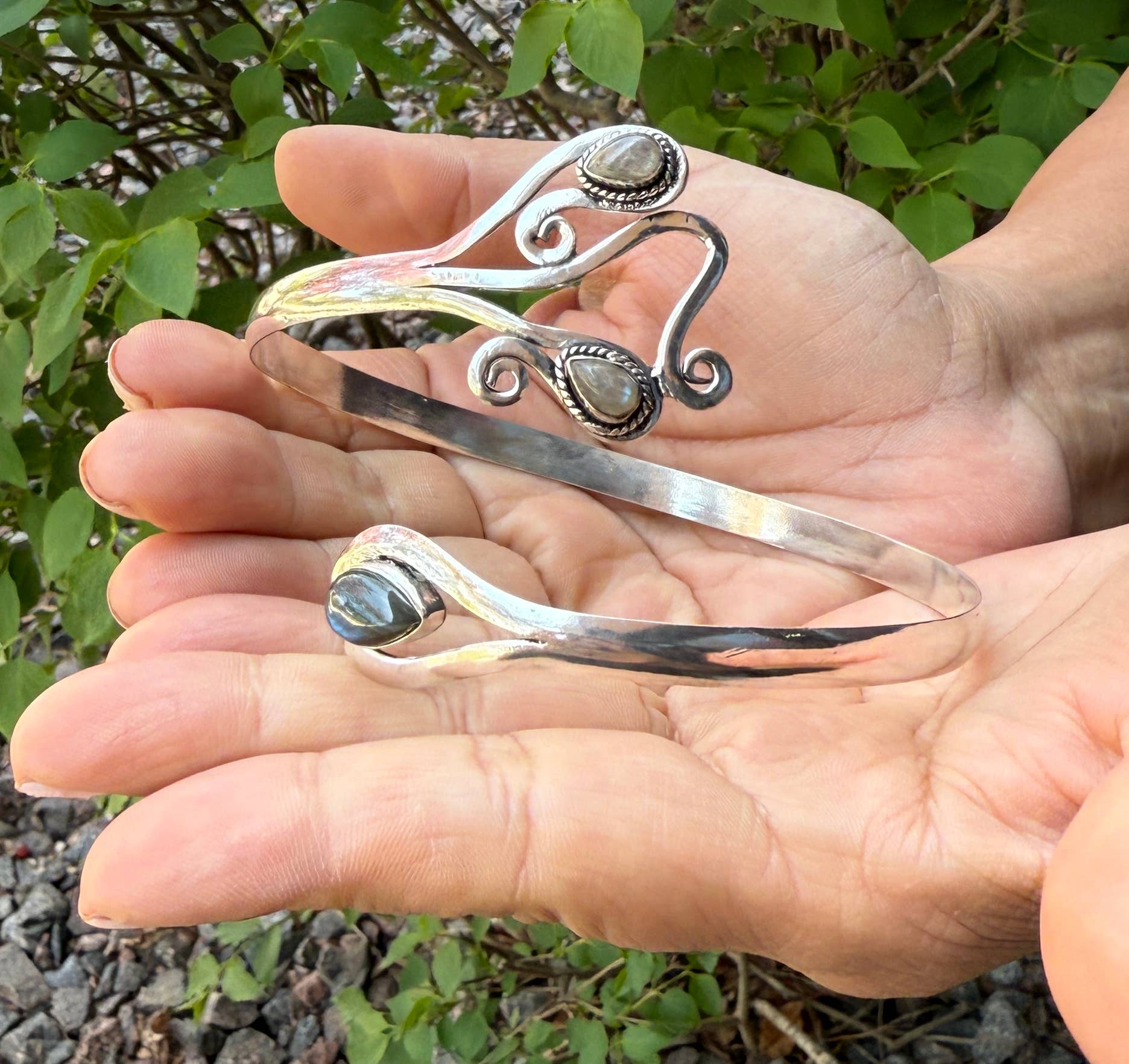 Lungta Imports - Wholesale Cuff Bracelet - Handcrafted Arm Cuff Bracelet Armlet Armband With Stones 16