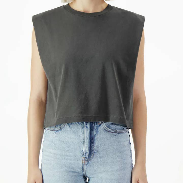 Go To Devil - Wholesale Screen Printed T-Shirt - Women's - Haze Joan Heavyweight Muscle Tee5