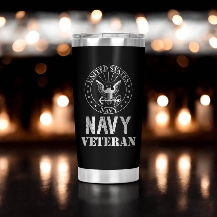 Candle Maker Dude - Wholesale Insulated Mug/Tumbler - Navy Veteran Tumbler, veteran gift, birthday gift, gift for her, gift for him4