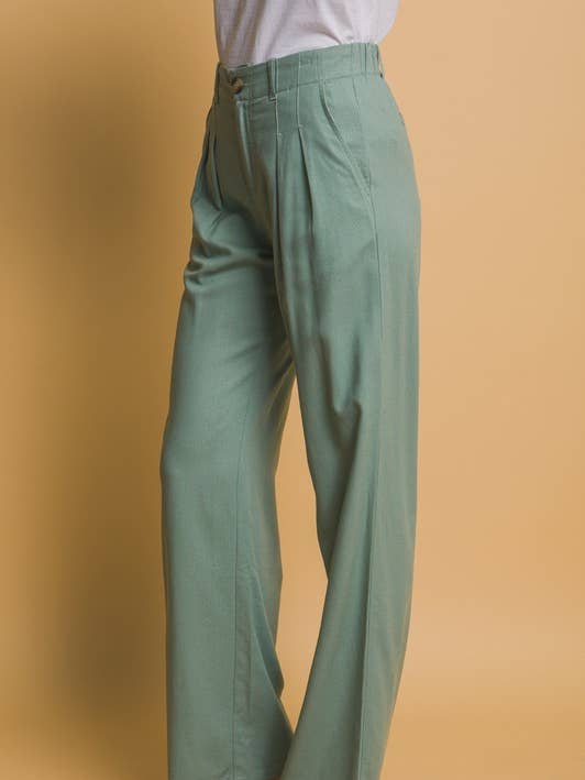 Linen Pleated Trousers for wholesale by MintChoco