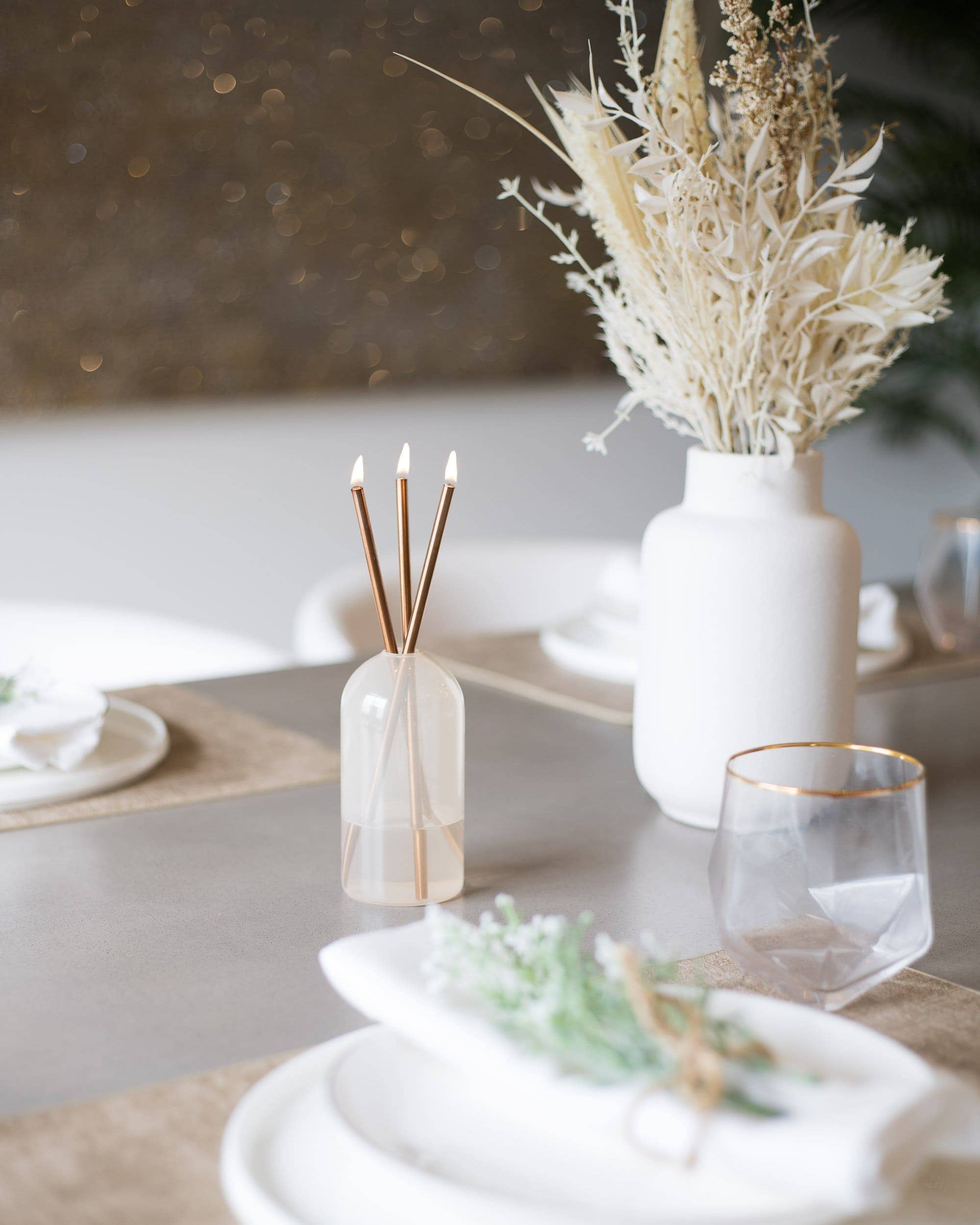 Everlasting Candle - Wholesale Candle Holder - Pampas Vase Candle Holder [Case of 9]1