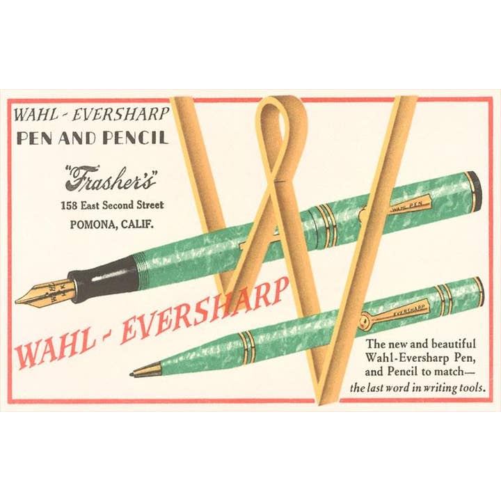 Greeting Card LT-175 Fountain Pen and Pencil Set for wholesale by Found Image Press