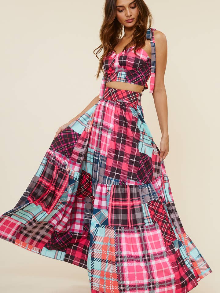 PATTERN BLOCKED PLAID PRINTED SET for wholesale by QMP Moda