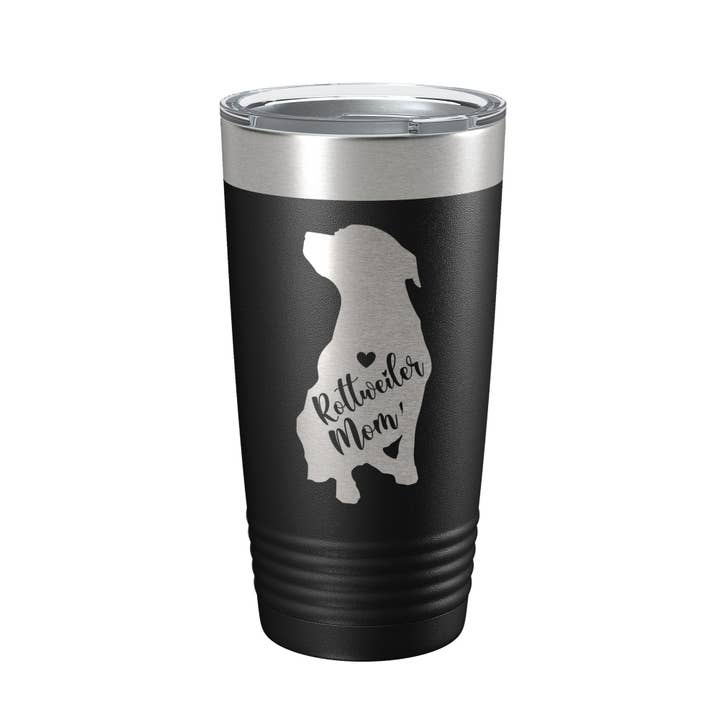 Rottweiler Mom Tumbler Dog Travel Mug Gift Insulated Laser Engraved Coffee Cup Rottie 20 oz for wholesale by CarveBright