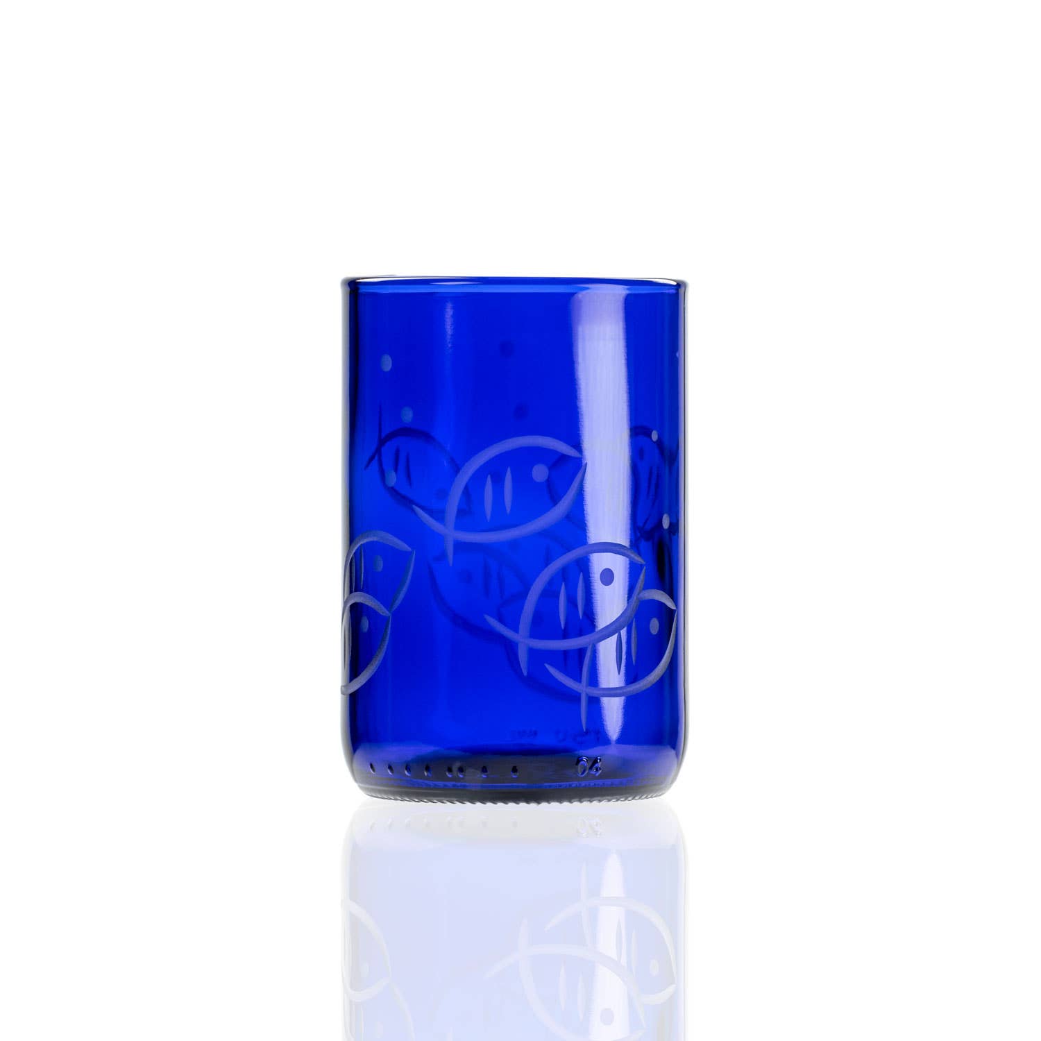 Rolf Glass - Wholesale Drinking Glass/Cup - Blue Fish 14oz Tumbler – Cobalt Recycled Glassware