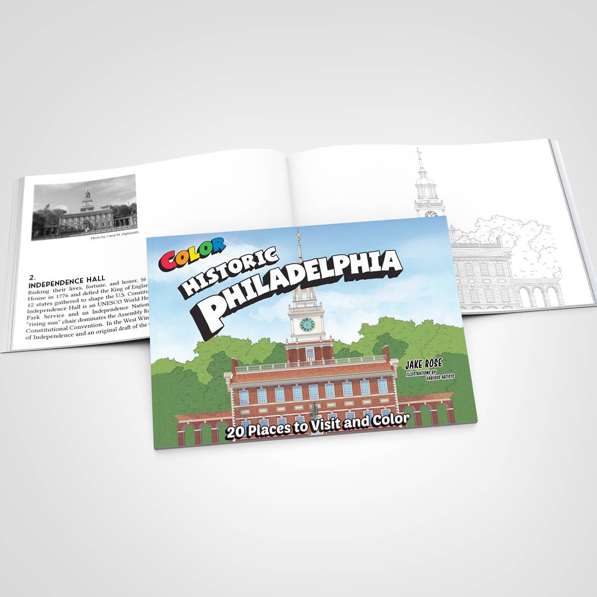 Color Our Town - Vente Livre de coloriage – adulte - Guide de coloriage Color Historic Philadelphia1