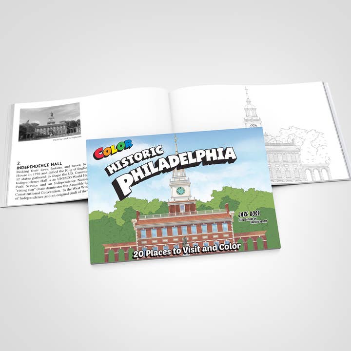 Color Our Town - Vente Livre de coloriage – adulte - Guide de coloriage Color Historic Philadelphia1