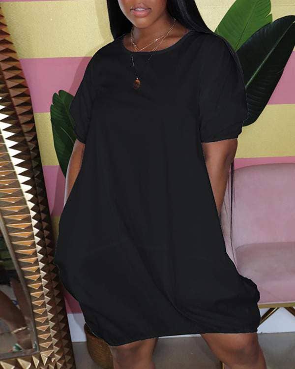 Flarix - Wholesale Dress - Women's - eyelash print short sleeve tshirt dress3