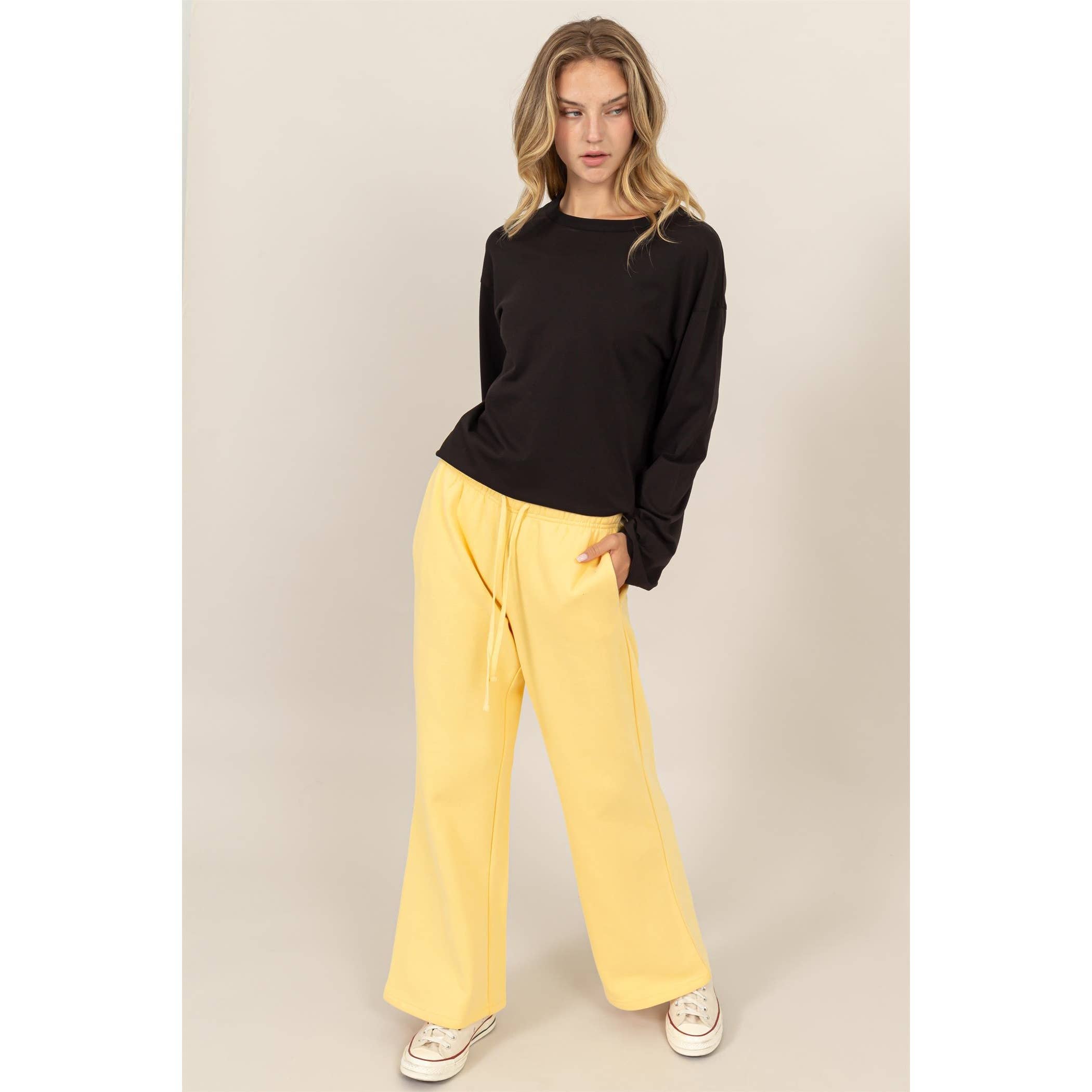 HYFVE - Vendita all'ingrosso Pantalone - Donna - Pantaloni a Gamba Larga con Coulisse a Vita Media10