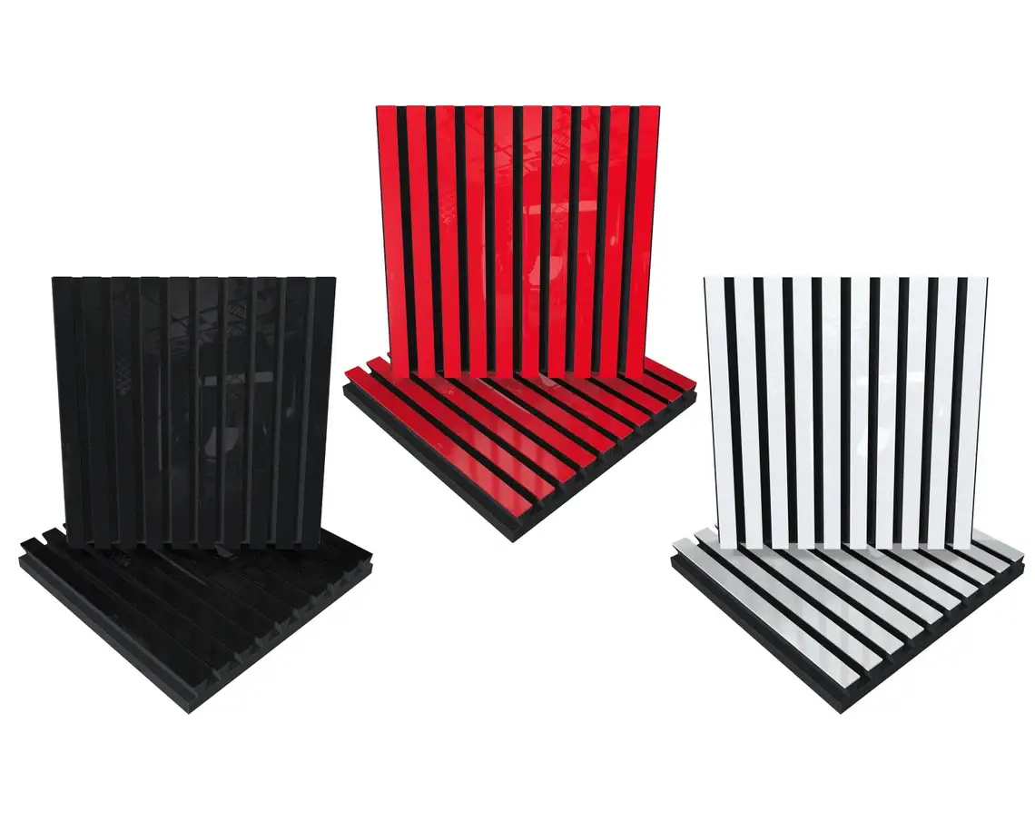 ATB-Sound sp. z o. o. – Painel decorativo por atacado – Painéis acústicos de madeira «Pole» | 50x50x5 cm | Absorção sonora1