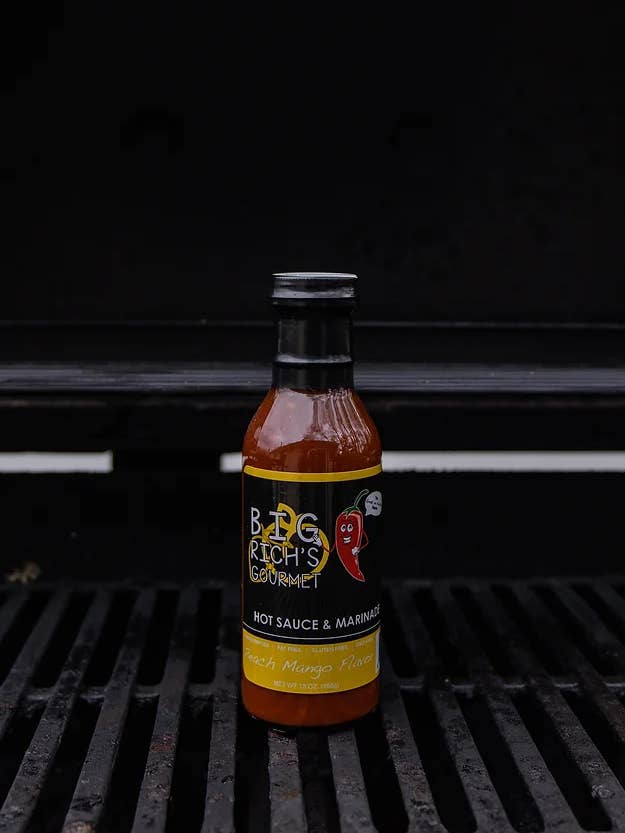 Big Rich's Peach Mango Hot Sauce for wholesale by Big Rich's Hot Sauce