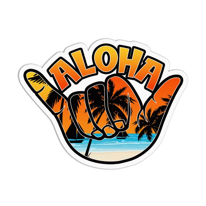Hawaii Aloha 3 Autocolantes Vinílicos Impermeáveis por atacado de Girls Printing House