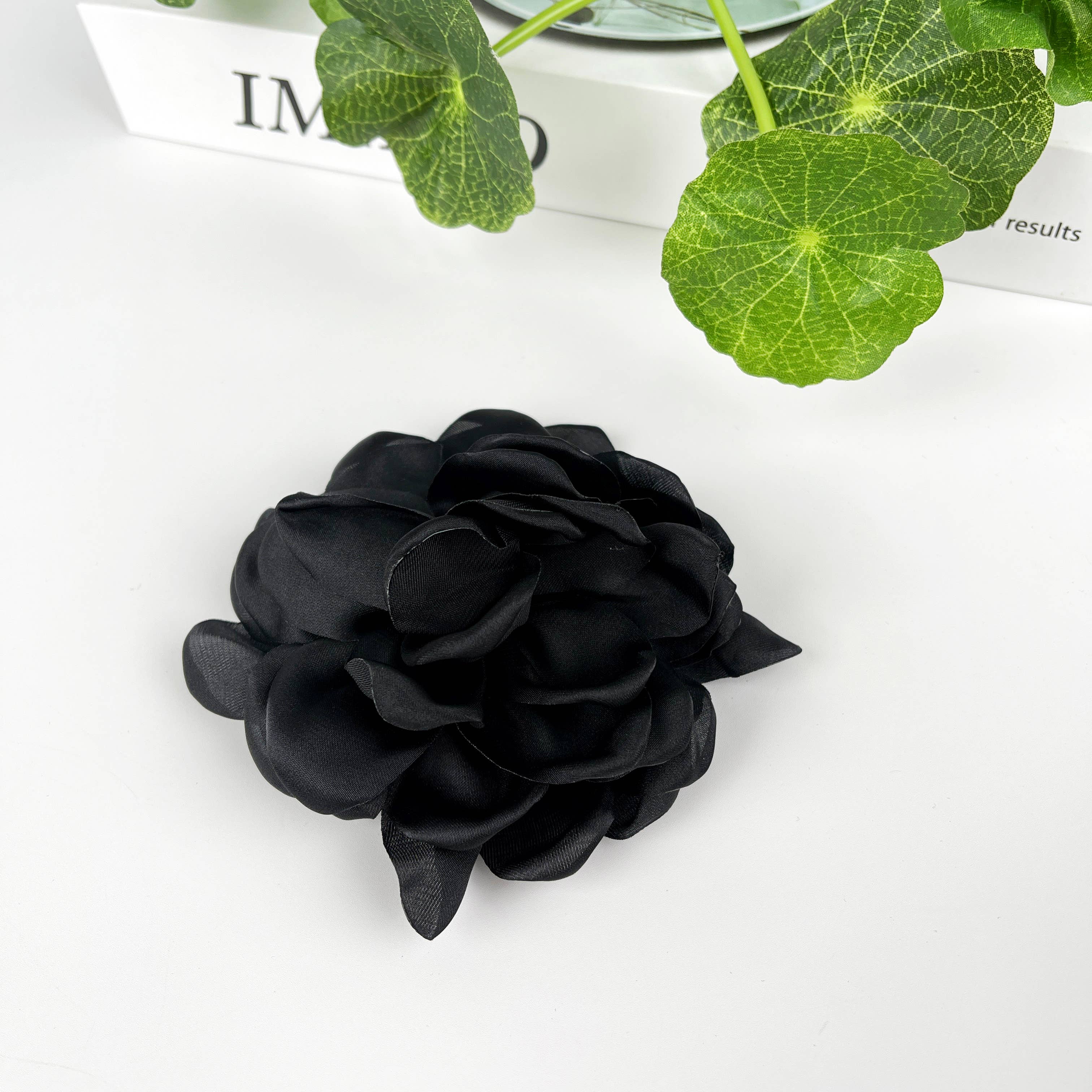 SoapElenGlen - Wholesale Hair Clip - Women's - Fabric Flower Hair Clips, Rose Duckbill Clip0