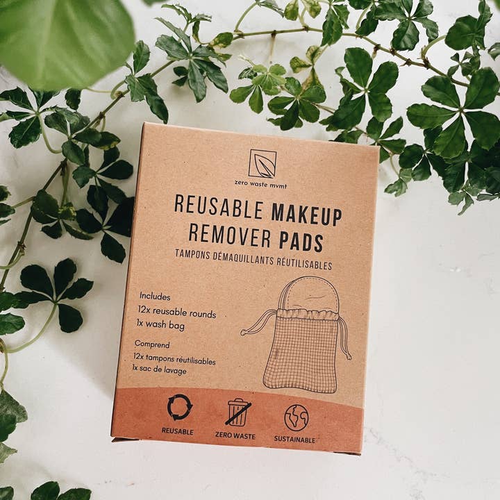 Zero Waste MVMT - Wholesale Makeup Remover - Reusable Makeup Remover Pads | Bamboo Cotton (12x Rounds)