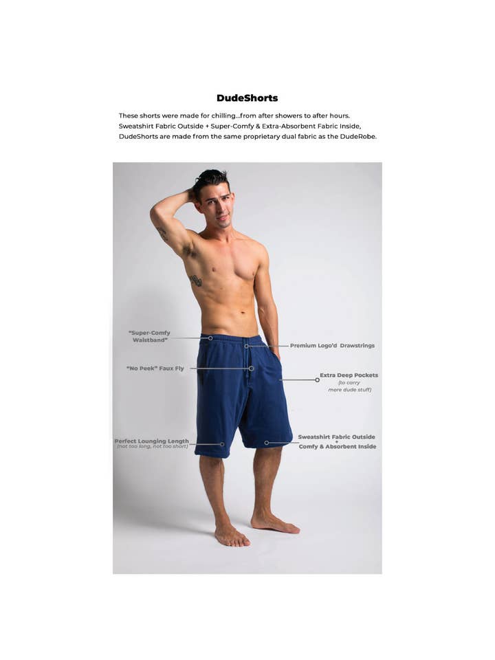 DudeRobe - Wholesale Lounge Shorts - Men's - DudeShorts1