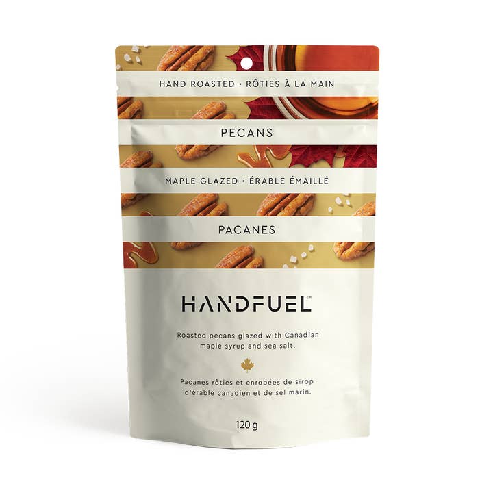 Maple Glazed Pecans 150g x 12 for wholesale by HANDFUEL
