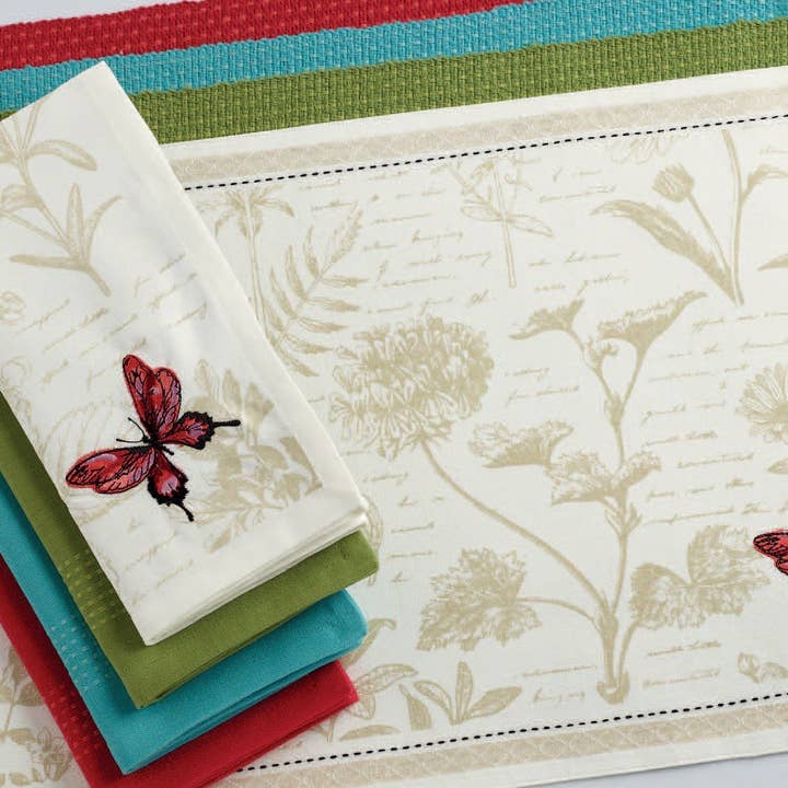 Porcelain Dobby Stripe Placemat for wholesale by Design Imports