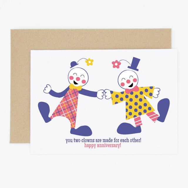 Cirque Klovne Jubilæumskort, Samme Sex, Mand/Mand for engroshandel hos Madame Annie et Fils