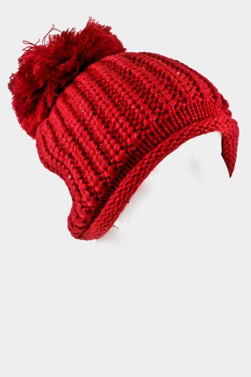 Andrea Bijoux – Gorro - Mulher por atacado – Gorro Malha Textura com Pele1