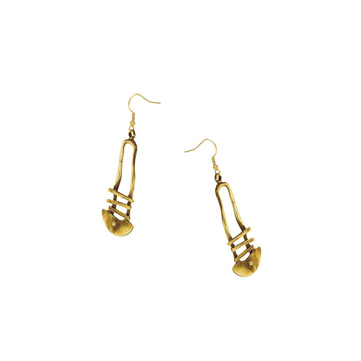 Chanour - Wholesale Dangle Earrings - Handmade Pewter Earrings - KU141 BRONZE1