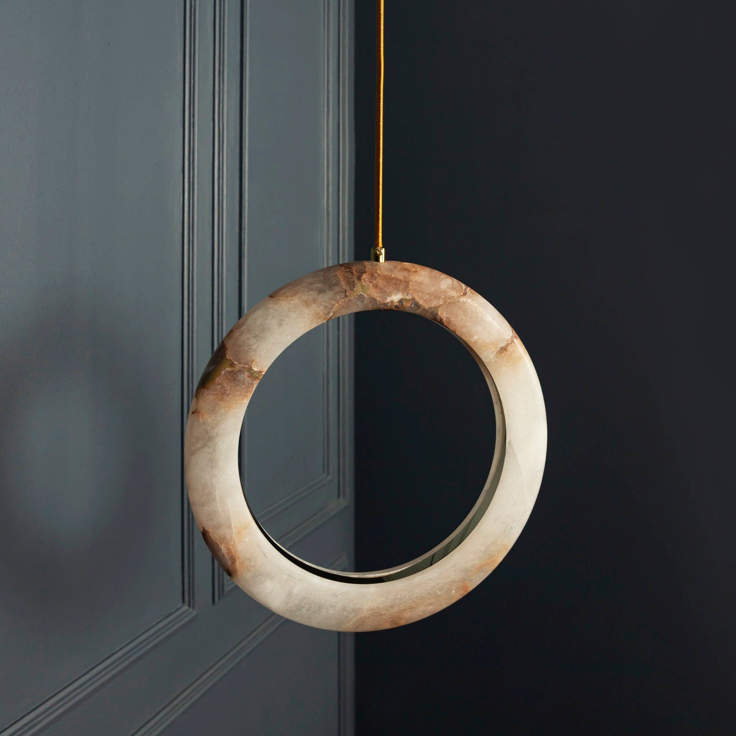 HEKA LIGHTING & TRADING LTD - Wholesale Chandelier/Hanging Light - Handmade Marble Bagel Pendant Lamp, Brass LED Light Chandelier, Housewarming Gift Art Deco Hanging Lighting, Ceiling Lights. MODEL : GAMBA6