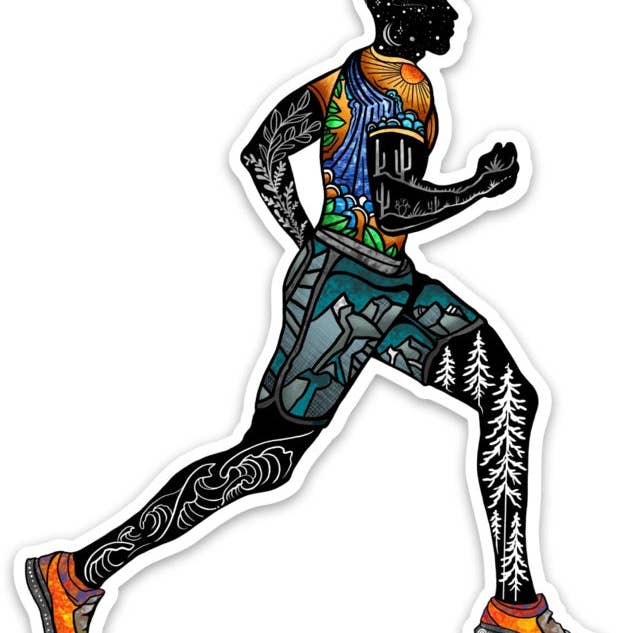 Runner Guy sticker for wholesale by Wild Slice Designs