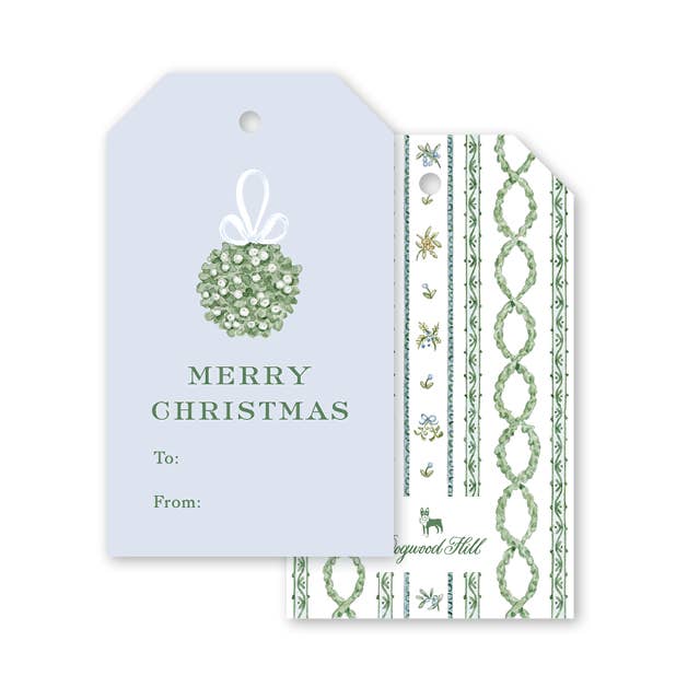 Jardin de Noel Blue Gift Tags for wholesale by Dogwood Hill