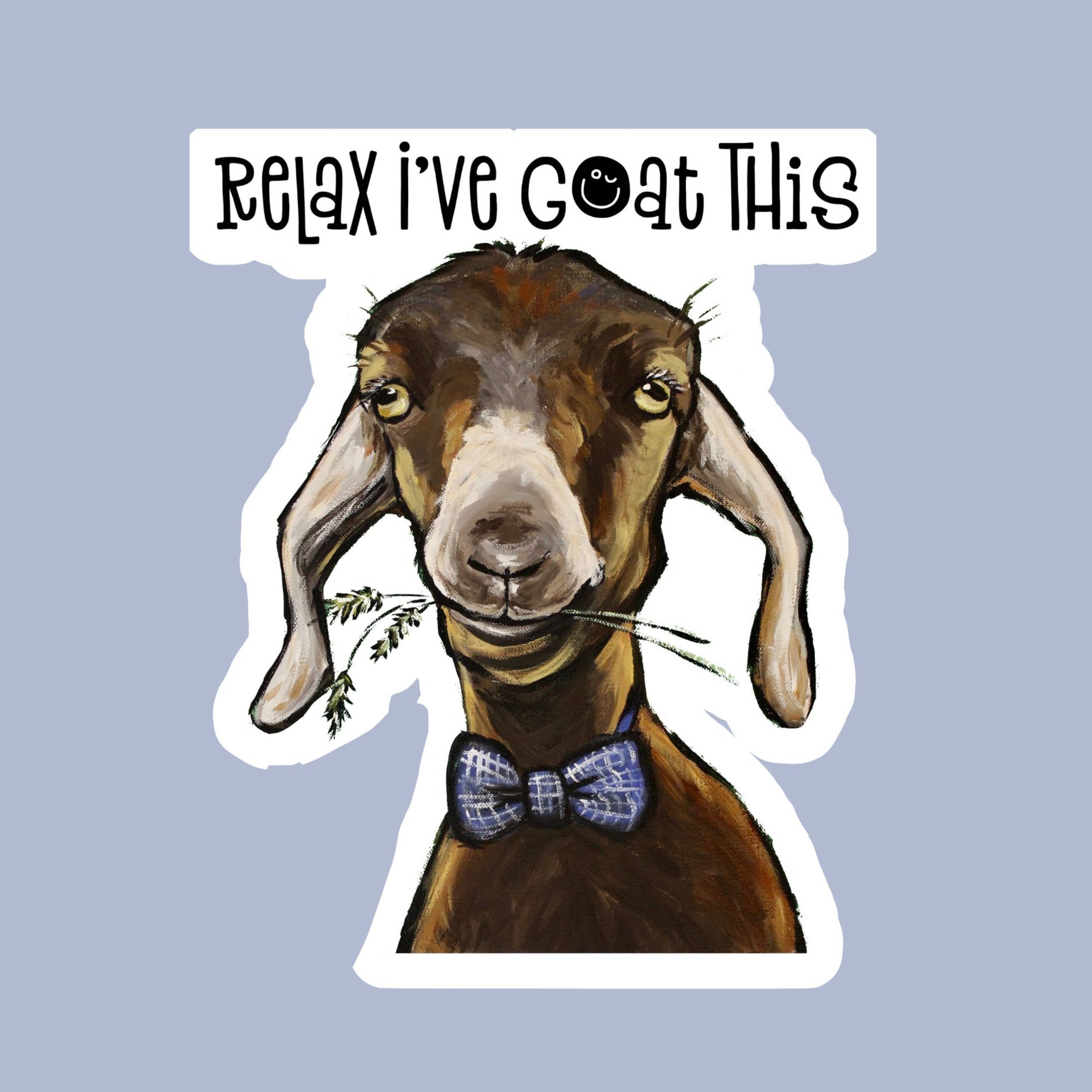 Hippie Hound Studios - Wholesale Sticker - Goat Sticker 'Goat This', 4" Sticker, Cute Words Sticker0