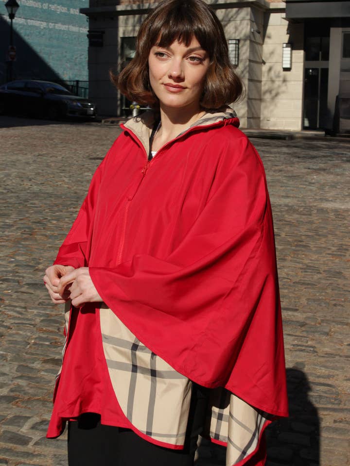 Red & Plaid SPORTYRAP for wholesale by RAINRAPS