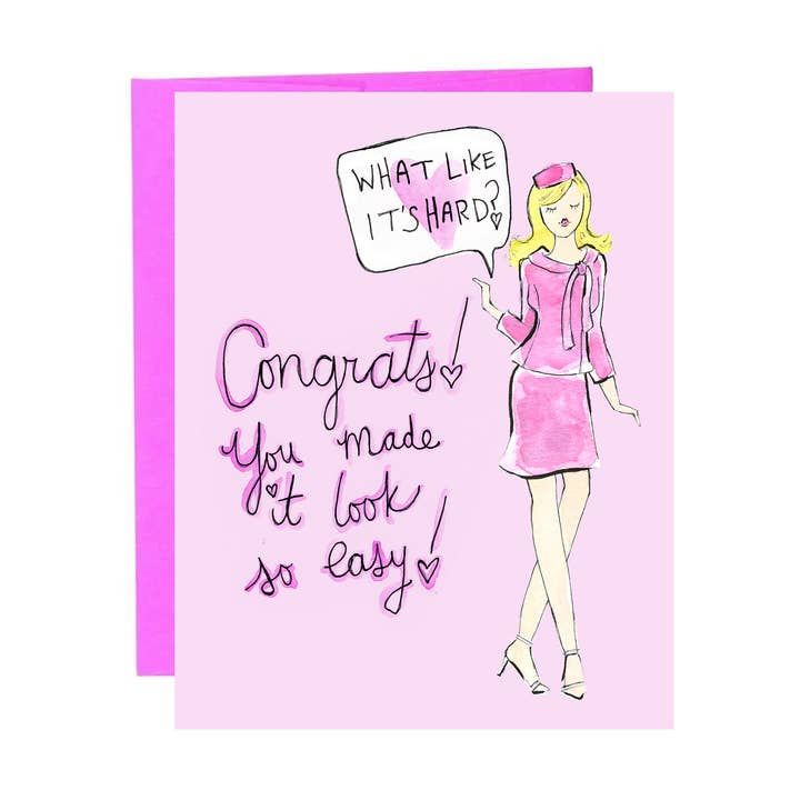 What Like it's Hard? Graduation Greeting Card | Law student for wholesale by Lacee Swan