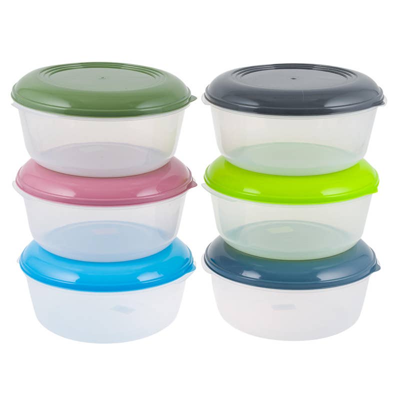 Deluxe Import Trading - Wholesale Food storage container - Plastic Clear Container w/ Lid - Asst  3000ml0