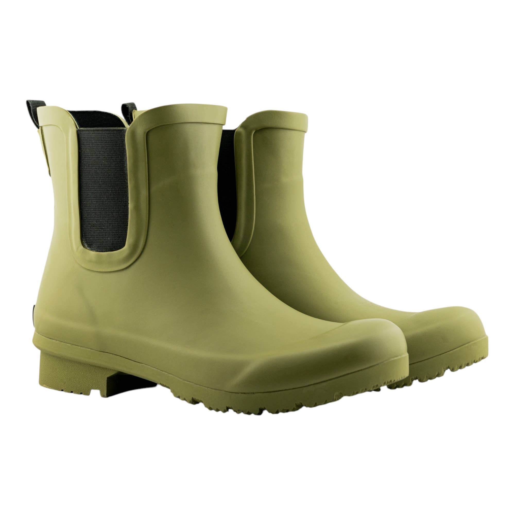 ROMA BOOTS - Wholesale Rain Boots - Women's - CHELSEA MATTE OLIVE WOMEN'S ANKLE RAIN BOOTS